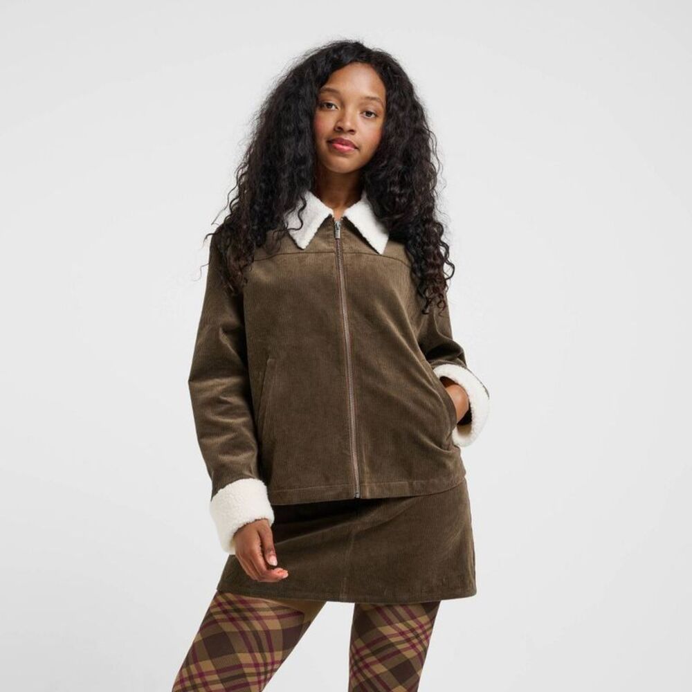 Women's dELiA*s Corduroy Zip-Up Jacket - Brown M